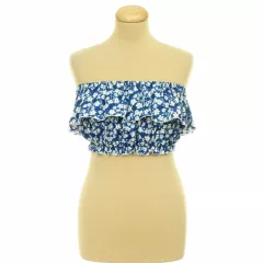 Shein virágmintás kék top