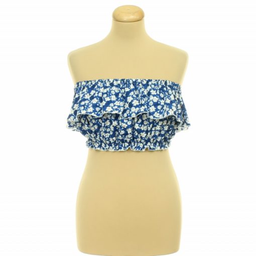 Shein virágmintás kék top
