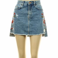 Zara hímzett kék farmer szoknya