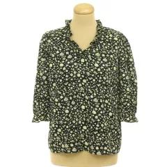 Vero Moda virágmintás fekete blúz