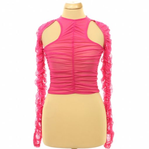 Asos ráncolt pink necc felső