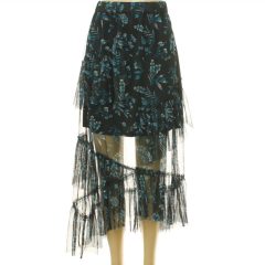 Sinsay virágmintás fekete szoknya