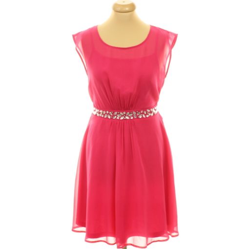 BodyFlirt strasszköves pink ruha