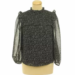 Dorothy Perkins mintás fekete blúz