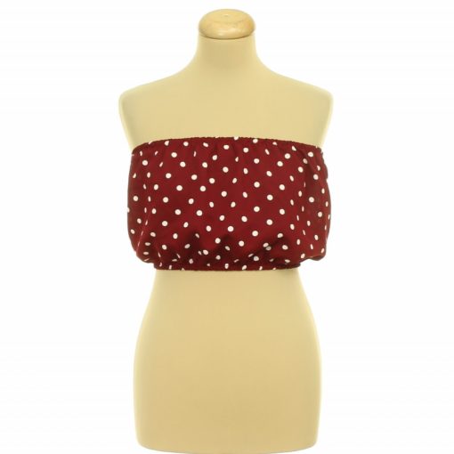 Shein pöttyös bordó top