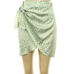 Boohoo mintás zöld szoknya