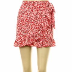 Virágmintás piros szoknya