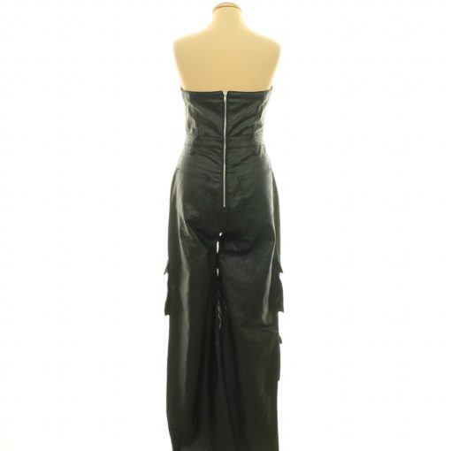 Pretty Little Thing műbőr cargo overál