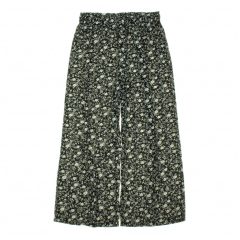 Virágmintás fekete nadrág
