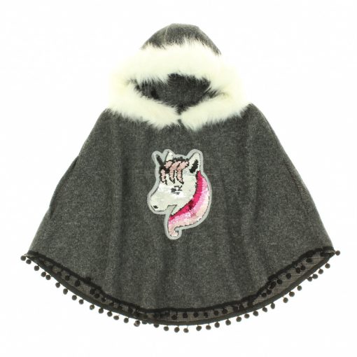 Átfordítható flitteres kötött poncsó