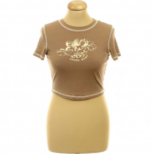 Shein mintás barna top