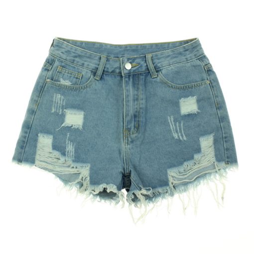 Shein szaggatott farmer short