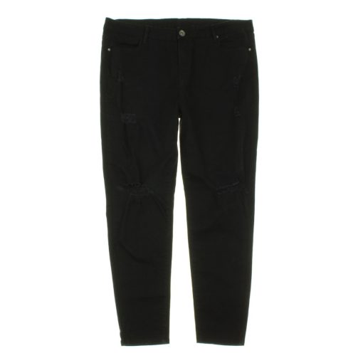 Szaggatott fekete sztreccs farmer