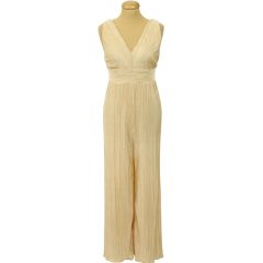 Amisu bézs pliszírozott overál