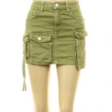 Bershka khakizöld cargo farmer miniszoknya