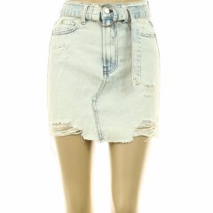 DenimCo világoskék farmer szoknya övvel