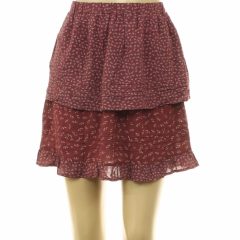 Next mintás bordó szoknya
