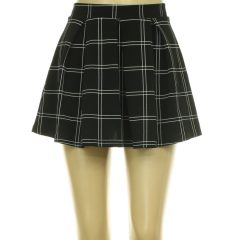 Boohoo kockás fekete miniszoknya