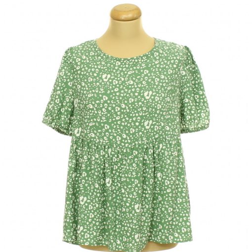 Shein mintás zöld felső