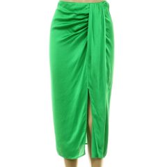 F&F zöld szatén szoknya
