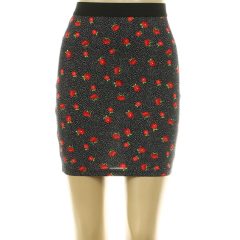 Janina mintás fekete szoknya