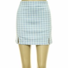 Shein kockás kék miniszoknya