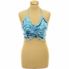 Shein mintás kék top