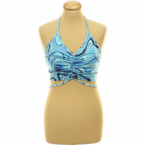 Shein mintás kék top