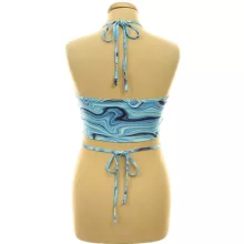 Shein mintás kék top