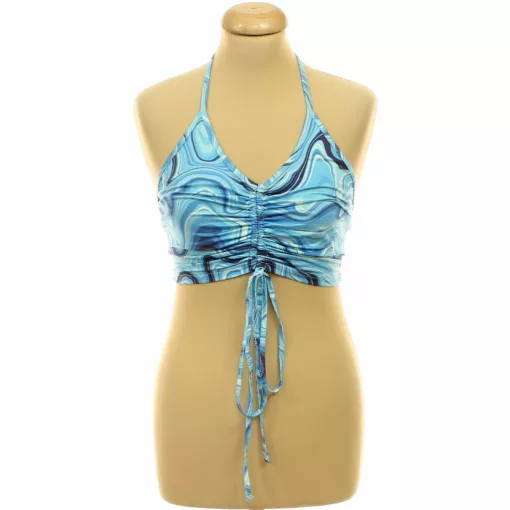 Shein mintás kék top