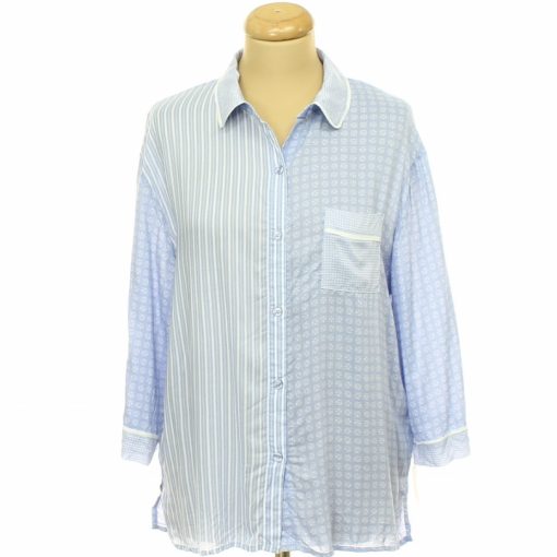 Donna Karan New York mintás kék pizsama felső