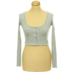 Pull&Bear bordázott szürke top