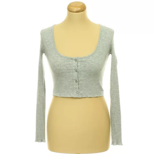 Pull&Bear bordázott szürke top