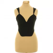 Pretty Little Thing fekete corset top
