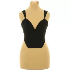 Pretty Little Thing fekete corset top