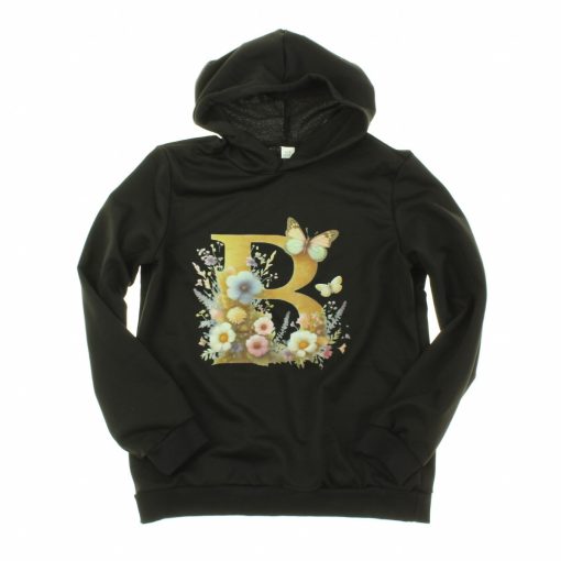 Mintás fekete pulóver