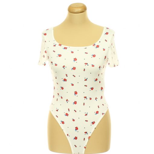 Virágmintás fehér body