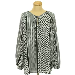Bloomchic fekete-fehér mintás blúz