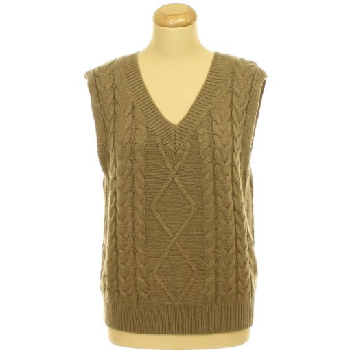 Barna kötött mellény