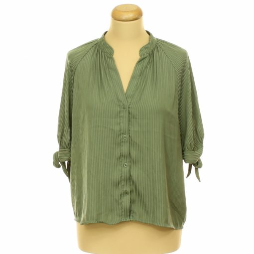 H&M csíkos khakizöld ing