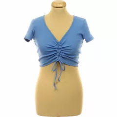Only ráncolt kék top