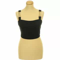 Shein fémdíszes fekete top