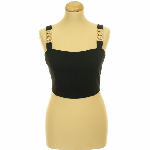 Shein fémdíszes fekete top