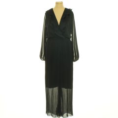 Made in Italy pliszírozott fekete overál