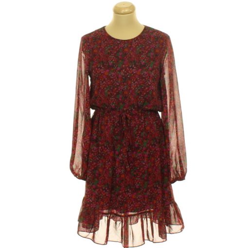 Vero Moda mintás bordó muszlin ruha