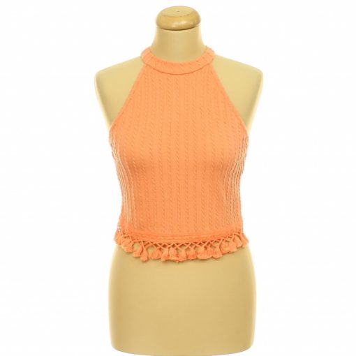 Shein korall színű kötött top