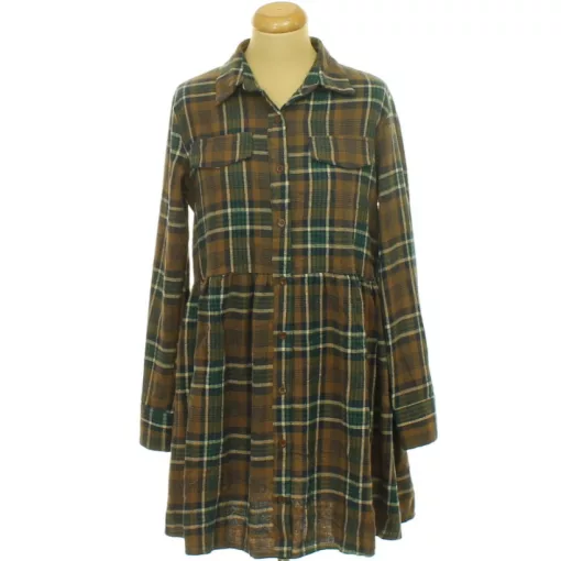Boohoo barna flanel ingruha