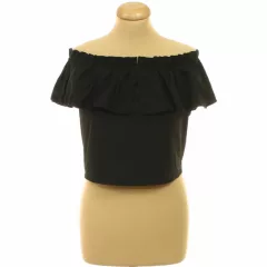 Shein fodros fekete top