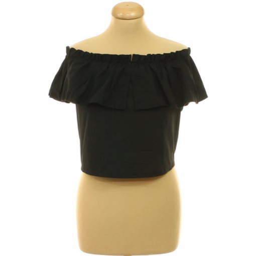 Shein fodros fekete top
