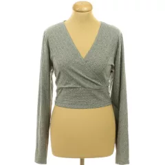 Shein átlapolt szürke top